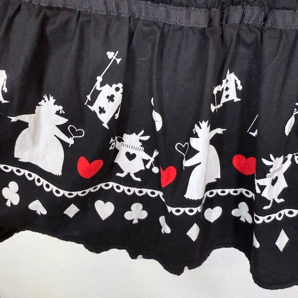 Disney Hot Topic Alice In Wonderland Dress Queen Retro Black Pinup XS - Picture 6 of 10